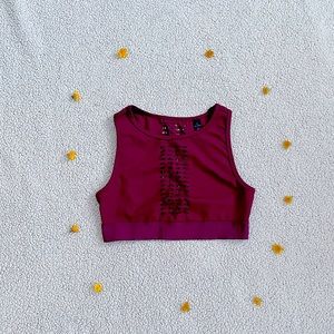 Burgundy athletic top